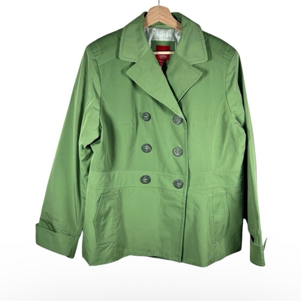 Esprit Women's Stylish Green Pea Coat